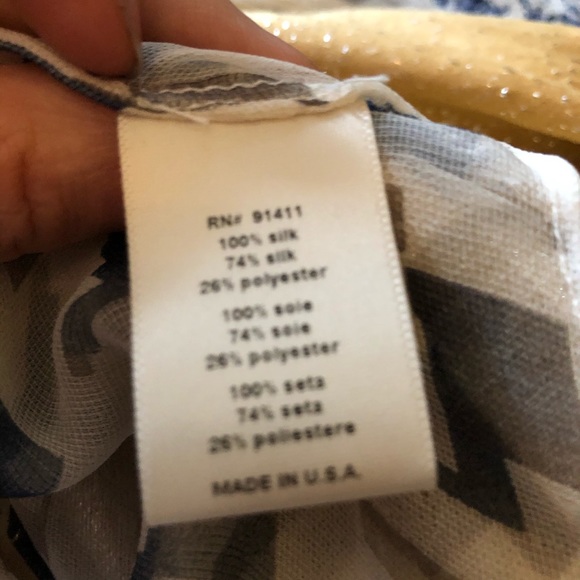 Rozae Nichols sheer sparkly blouse. SZ Small - Picture 9 of 9